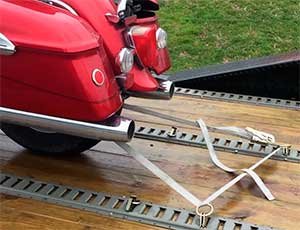 TIE DOWN THE REAR END OF THE BIKE