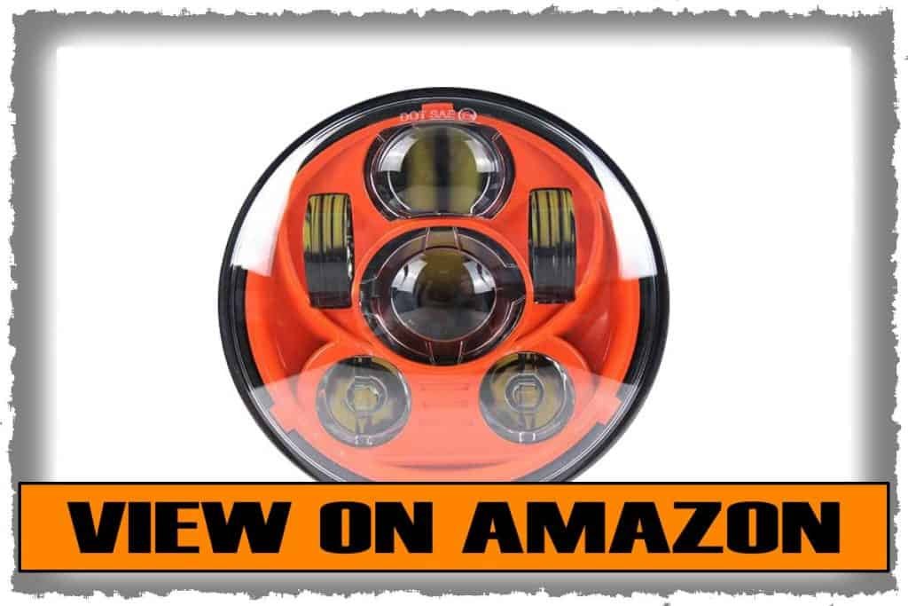 Akmties Harley Headlight Upgrade 5.75-Inch Red