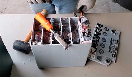 Motorcycle Battery Inside