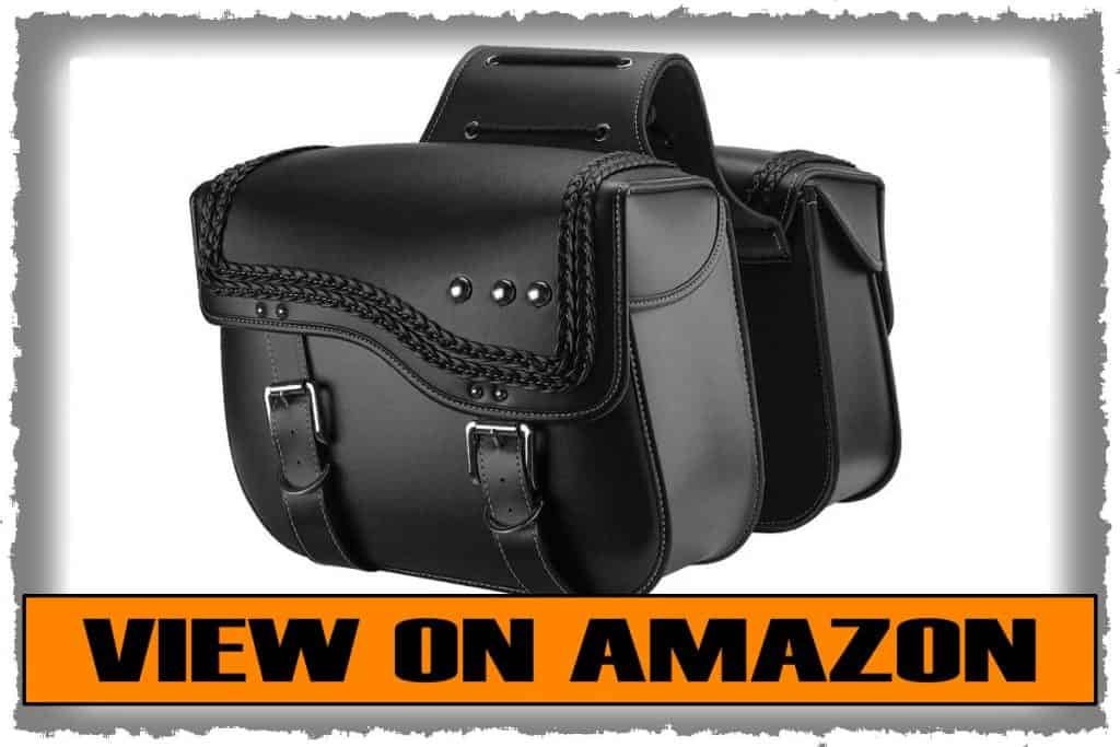 Motorcycle Synthetic Leather Saddlebags for Sportster Softail Dyna