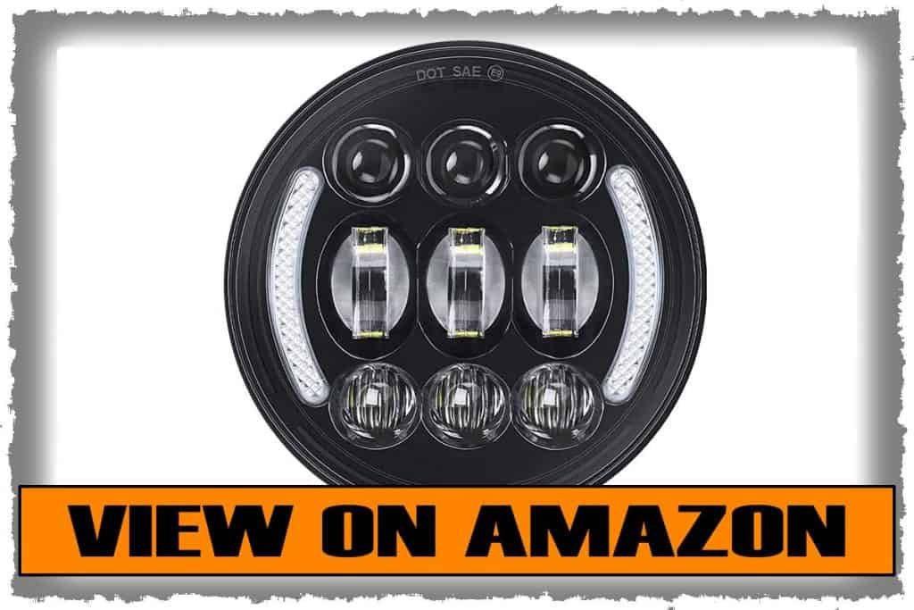 SUPAREE 5.75 Inch LED Headlight with DRL and Turn Signal for Harley Davidson Dyna