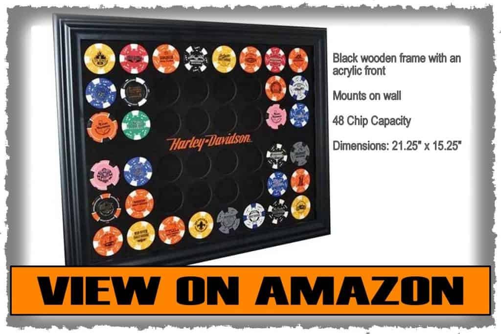 Harley-Davidson 48 Poker Chip Collectors Frame