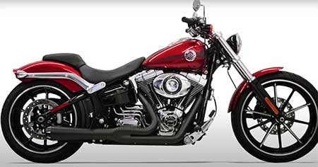 Softail Breakout With Road Rage 2 into 1 Exhaust
